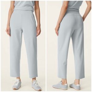 OGL Sandwashed Pull On Tapered Cropped Pants With Pockets XS Smoke Blue